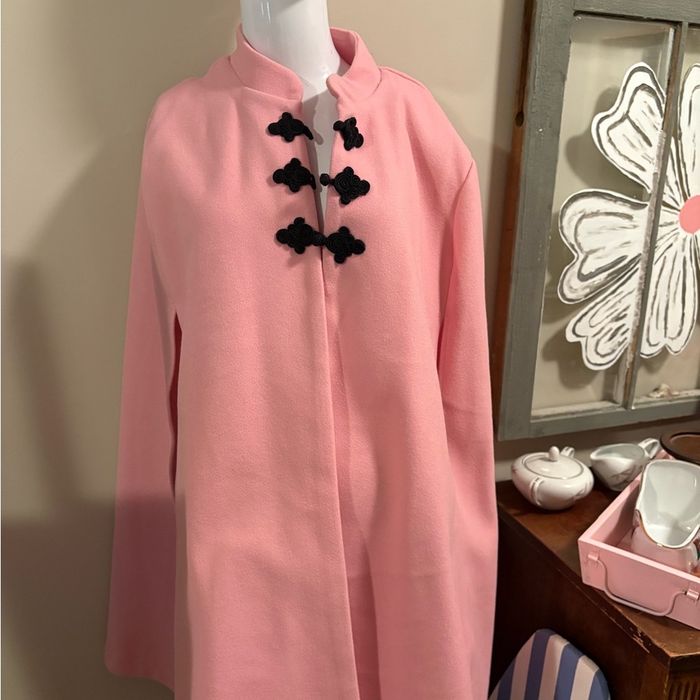 SHEIN Pink Cape with Black Details